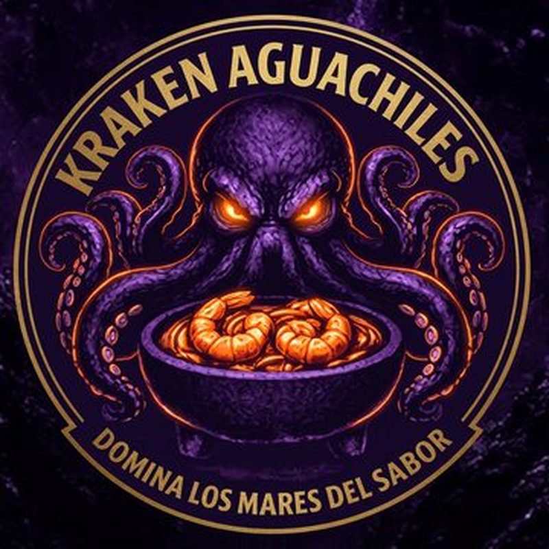 Aguachile Kraken fresco con camarones y cilantro